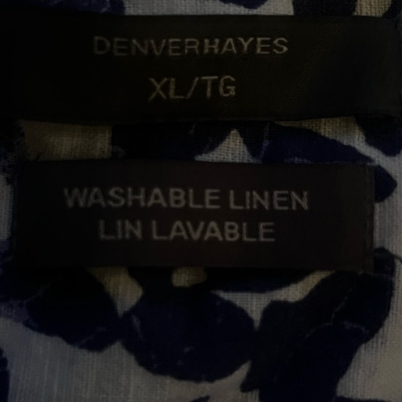 Denver Hayes Blue and White Abstract Blouse - Picture 2 of 5